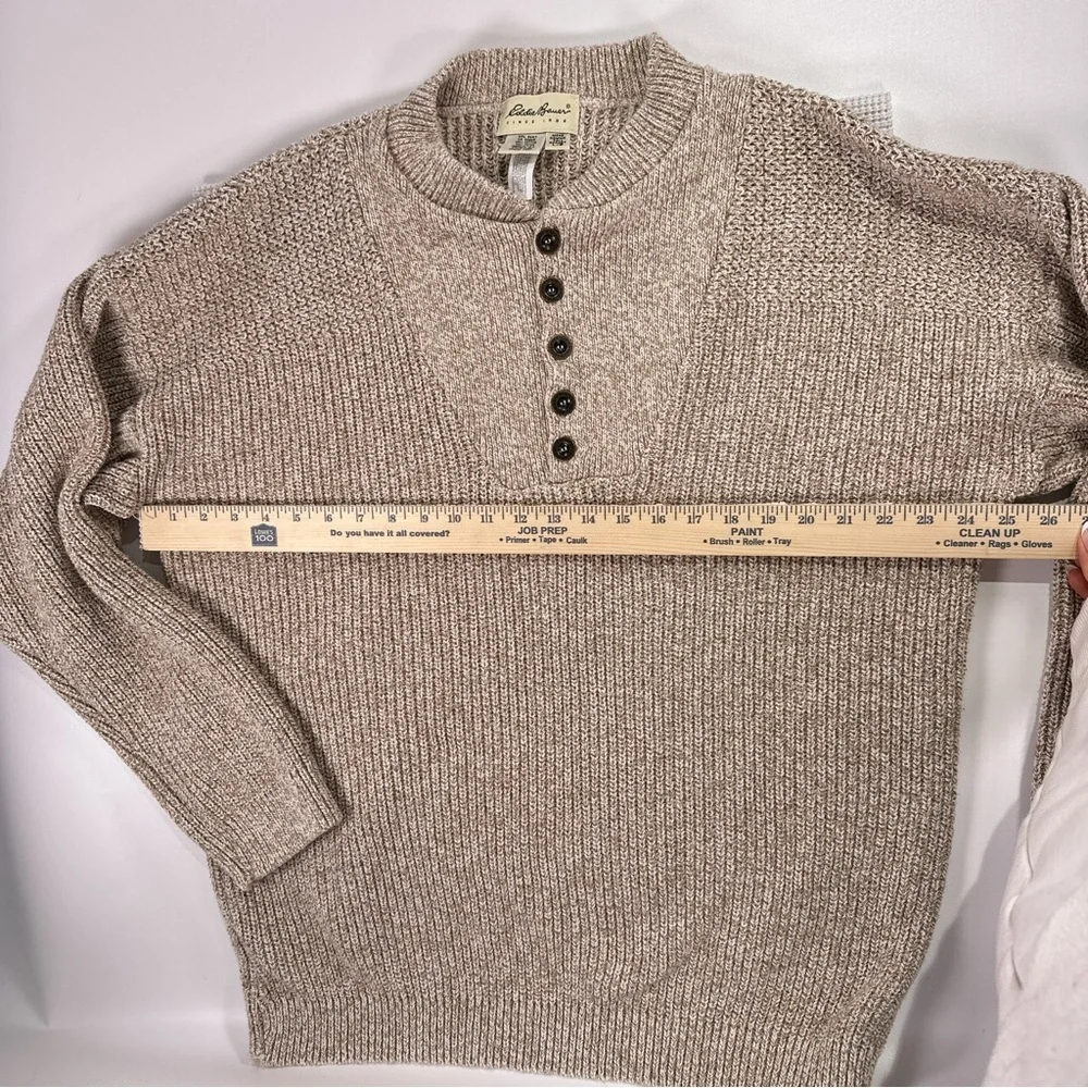 Eddie Bauer Men’s Vintage Made In USA Henley Sweater Large - Picture 10 of 11